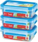 emsa 508570 élelmiszertároló doboz Téglalap alakú 0, 55 L Átlátszó 3 db (508570) (508570)