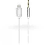 Haffner Lightning - 3, 5 mm jack audio kábel 1 m-es vezetékkel - fehér/ezüst (PT-5300) (PT-5300)