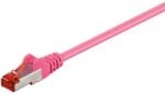 Goobay S/FTP CAT6 Patch kábel 0.25m - Magenta (95455) (95455)
