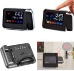  Otthoni időjárás-állomás ébresztőórával, kivetítővel és órával Szín: Fekete (DS64031854)