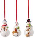 Villeroy & Boch V&B Nostalgic Ornaments karácsonyfadísz szett 3részes, Hóemberek (14-8331-6693)