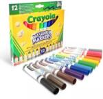 Crayola : Lemosható, tompahegyű filctoll készlet - 12 db-os