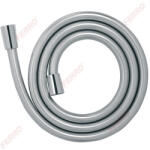FERRO Polonia Furtun flexibil dus conic, anti/twist PVC 150 cm, argintiu (W41)
