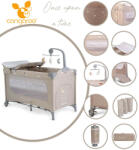 Cangaroo Once Upon a Time 3 Utazóágy - 2 szintes, zenélő, pelenkázó - Bézs