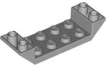 LEGO® 22889c86 - LEGO világosszürke kocka 45° dupla inverz lejtő 6 x 2 méretű, 2 x 4 kivágással (22889c86)