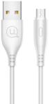 USAMS SJ268USB02 USB-A apa - Micro USB apa 2.0 Adat és töltőkábel - Fehér (1m) (SJ268USB02) (SJ268USB02)