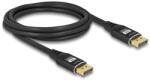 Delock DisplayPort kábel 8K 60 Hz 2 m fekete fém
