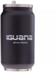 IGUANA Urban Logo rozsdamentes acél vizes palack fekete