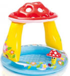 Intex Mushroom Baby Pool Felfújható Gyermekmedence 102x89cm (57114) - Gombatetős Árnyékolós Pancsoló Kicsiknek, Vidám és Biztonságos Medence Kültérre