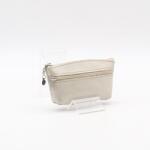 Amnisu ekrü kettő cipzáras bőr kulcstartó b3001