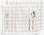 Goldea suporturi farfurii 100% bumbac - carouri latte - 2 buc 30 x 40 cm Fata de masa