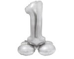Godan Talpas számos lufi 28" (72cm) fólia szám, számjegy, 1 csak levegővel tölthető, Ezüst (LUFI134597)