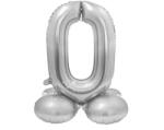 Godan Talpas számos lufi 28" (72cm) fólia szám, számjegy, 0 csak levegővel tölthető, Ezüst (LUFI209858)