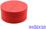  Papírdoboz kerek 22x10cm - Bordás Piros