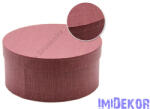  Papírdoboz kerek 22x10cm - Bordó mintás