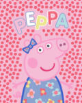 Carbotex Peppa malac Dots flanel polár takaró 130x160cm CBX241002PP (CBX241002PP)