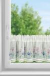 Takoy Vitrázs függöny DOLOREZ etaminból virágmintával és csipkével díszítve 150 x 30 cm