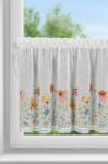 Takoy Vitrázs függöny NATI etaminból virágmintával és csipkével díszítve 150 x 60 cm
