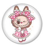  Labubu - Pöttyös ruhás nyuszilány hűtőmágnes (262206)