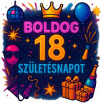  Boldog 18. Születésnapot partys bögre (Boldog_18_szuletesnapot_partys_bogre)