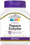 21st Century Papaya Enzyme, 100 дъвчащи таблетки, 21st Century (9192)