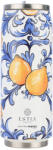 Estia Home Art Pahar de Călătorie Save the Aegean Sticlă Termos Reciclabilă din Oțel Inoxidabil / Plastic Fără BPA 500ml Amalfi Coast cu Pai 01-31268 (01-31268)