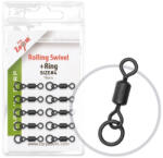 Carp Zoom Bojlis forgó karikával, #4, matt fekete, 10 db (CZ6415)