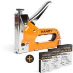 HANDY 10442 tűzőgép + kiszedő eszköz + 3 féle kapocs kézi tűzőkapocs szett (HANDY_10442) (HANDY_10442)