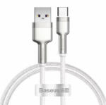 Baseus Cablu Date si Incarcare Baseus USB-A - USB-C Cafule Metal Series 66W 2m Alb