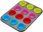 Berlinger Haus Muffin formák, Kinghoff, 12 db, Szilikon, Tartós, Többszínű