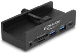 Delock Külső USB 5 Gbps 3 Port Hubon Keresztül 2 x A-típusú USB, 1 x USB Type-C -k És 2 Bemenetes Kártyaolvasó Záró Csavarmenettel - fizz - 20 559 Ft
