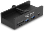 Delock Külső USB 5 Gbps Hub 2 x A-típusú USB, 1 x USB Type-C És SD + Micro SD Csatlakozó Felületekkel És Záró Csavarral
