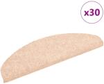 vidaXL 30 db krém öntapadó lépcsőszőnyeg 65x21x4 cm 3365655 (3365655)