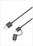 Astrum Apple USB - Lightning (8Pin) iPhone 1, 2M adatkábel micro usb átalakítóval MFI engedéllyel CB-U2CAL-12