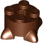 LEGO® 5256c88 - LEGO vörösesbarna kocka 2 x 2 méretű, kerek, tuskó alakú (5256c88)