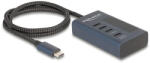 Delock USB 10 Gbps Hub 4 Db. USB Type-C Porttal, Amelyből 3 Adat Csatlakoztatási Felület És Egy Adat És 20 Watt-os PD Tápjelzéssel