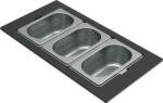 ELLECI - Tároló edény háromrészes gourmet 410 inox HPL kerettel KF023065IN (KF023065IN)