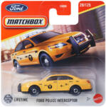 Mattel Matchbox: Ford Police Interceptor sárga kisautó 1/64 - Mattel (C0859/JBT11) - jatekshop