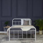 WIPMEB Fehér Fém Ágykeret 120x200 cm PABLO