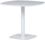Artium Étkezőasztal/Bisztróasztal Fehér Színben, MDF asztallap, fehér fém talp és asztalbázis