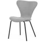 Artium Étkezőszék, ezüstszürke szövet, fekete fém lábak
