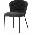 Artium Étkezőszék, szürke szövet, fekete fém lábak - fenyobutor24 - 37 292 Ft