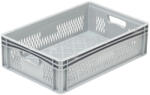 Bekuplast Basicline Euro Láda 600 x 400 x 170 mm, oldalai és alja bordázott, nyitott fogantyúval, szürke (1762_330014_401001)