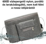 Dollcini Univerzális Babakocsi Táska - Pelenkatároló Rendszerező - Szürke (423903)