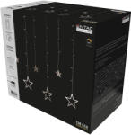 Entac Karácsonyi Függöny IP44 138 LED 12db csillag + időzítő 2x1m IR távirányítóval (ECCL-138-SS-2X1)