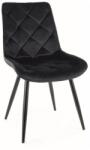 SIGNAL MEBLE RALPH VELVET étkezőszék Szín: Fekete/ Bluvel 19 (RALPHVCC)