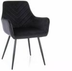 SIGNAL MEBLE Étkezőszék FIG VELVET | fekete (FIGVCC)
