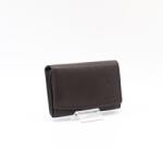 Farkas sötétbarna patentos közepes női bőr pénztárca scm/135