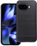 Google Pixel 9a 5G szilikon tok, hátlaptok, telefon tok, karbon mintás, fekete, Carbon case
