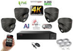 Monitorrs Security - AI Hybrid Light IP kamerarendszer 4 kamerával 8 Mpix GD - 6482k4
